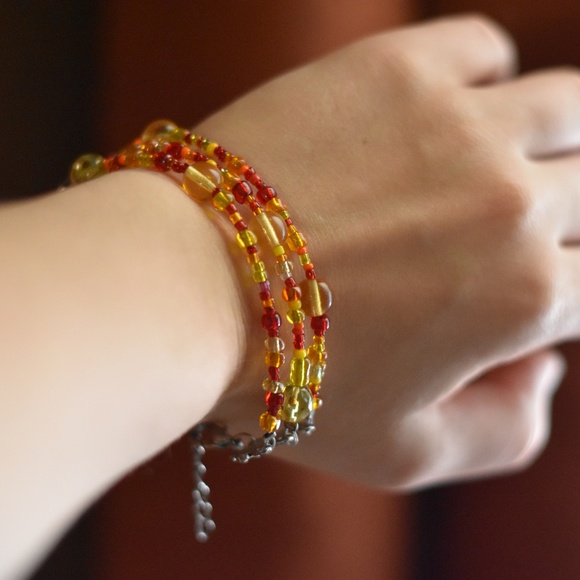 Handmade Three Strand Bracelet - Picture 2 of 4